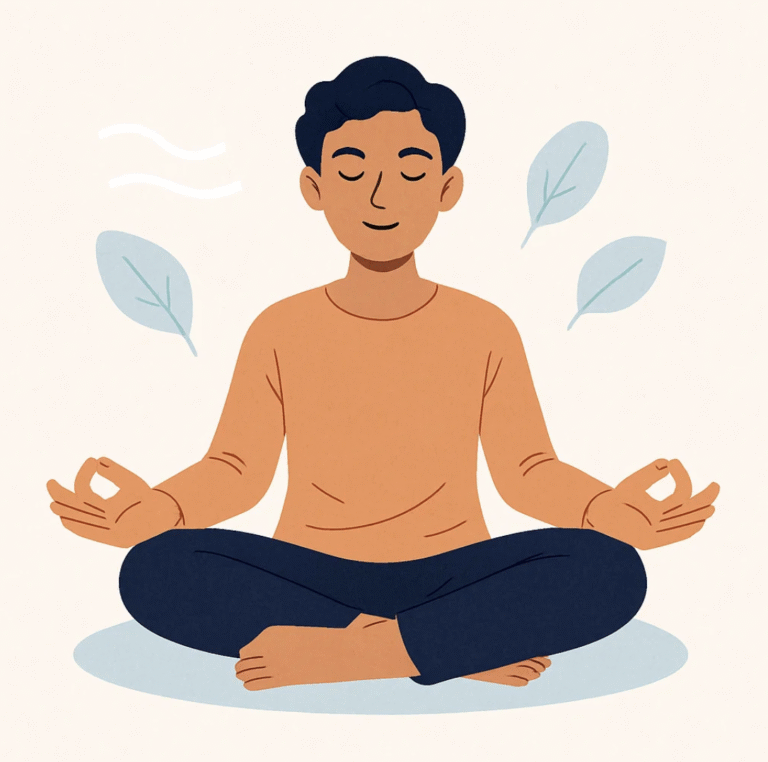 calm person, meditation, or stress relief